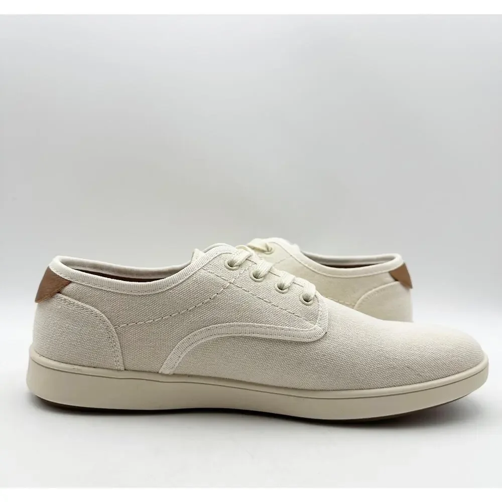 STEVE MADDEN Mens Fenta Casual Sneakers Size 8.5 M Cream White Fabric NIB